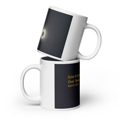 Solar Eclipse White Glossy Ceramic Mug