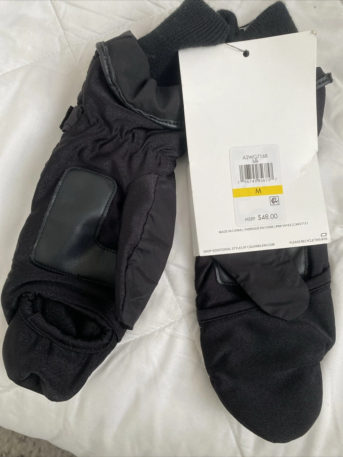 Calvin Klein Women's Soft Gloves Basic Everyday Essential Gloves Size M Black