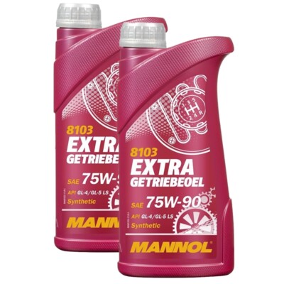 2 LITER GETRIEBEÖL MANNOL SAE 75W-90 API GL 4/GL 5 LS SCHALTGETRIEBEÖL