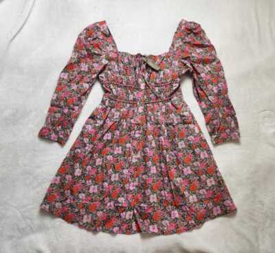 New women's 10 J Crew cinched waist cotton dress in Liberty Meadow Song  Floral