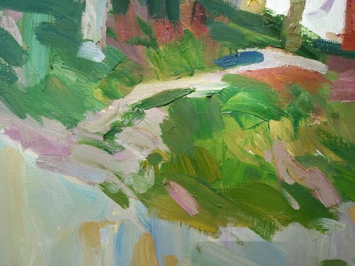 Oil painting mountain village Landscape Ukrainian painter Canvas Framed original - Picture 3 of 7