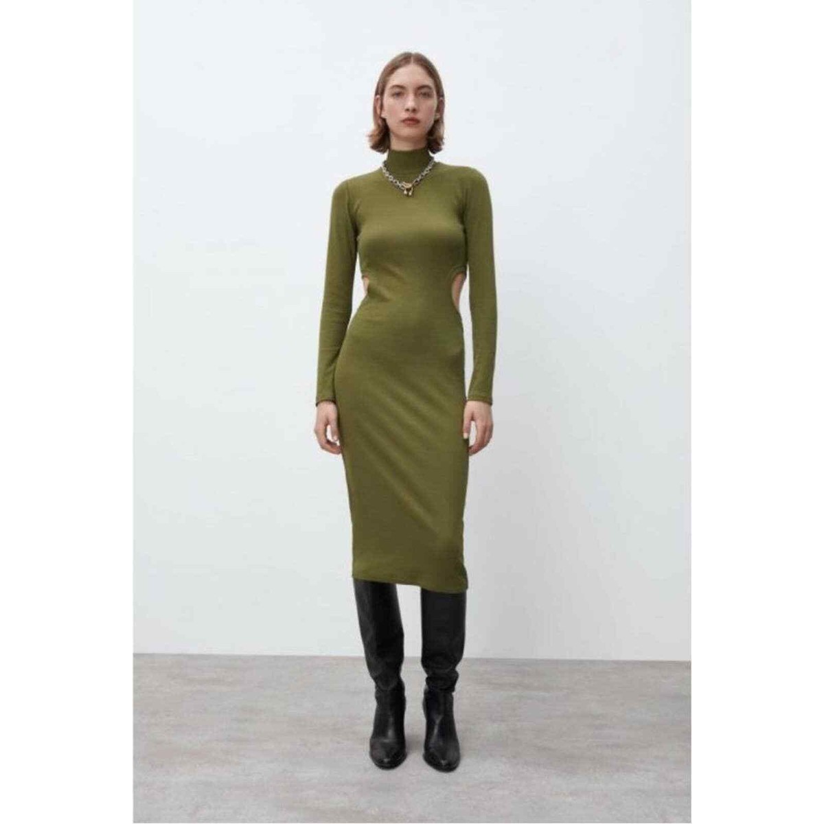 white christmas dresses Leila Rib Knit Cutout Maxi Dress Brown – South Moon Under