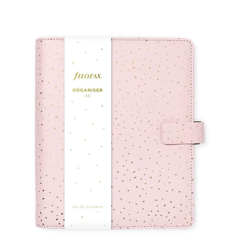 Filofax A5 Confetti Organiser - Rose Quartz 2025 A5 Rose Quartz