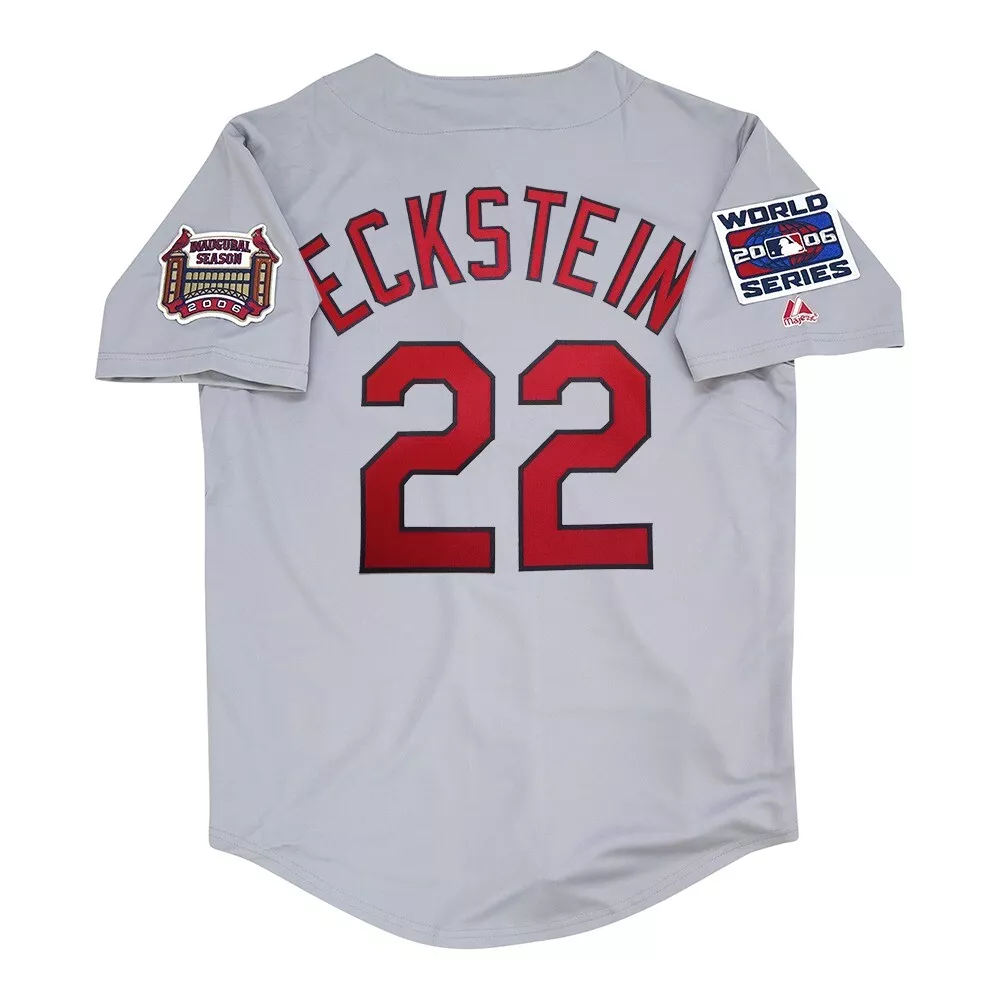 David Eckstein St. Louis Cardinals 2006 World Series Road Jersey Men s S 3XL
