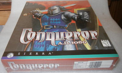 Conqueror A.D. 1080 Vintage Large Retail Boxed PC Computer Game - Sierra - NEW