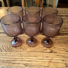 Purple Amethyst Wine Glasses Set of 6, 11 Ounces 6.5” Tall
