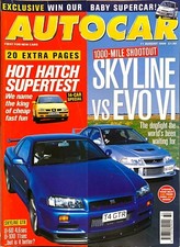 AUTOCAR MAGAZINE 11-AUG-99 - Skyline GTR, Mitsubishi Evo Vl, Ford Puma, Alfa 145