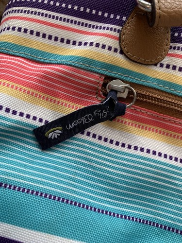 Lily Bloom Summer Striped Drop Shoulder Purse Bag Pre-owned Used See Photos - Picture 10 of 24