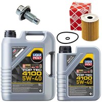 MotoröL Filter Set 5W-40 Liqui Moly 6 Liter + Schraube FüR Chevrolet Cruze 2.0