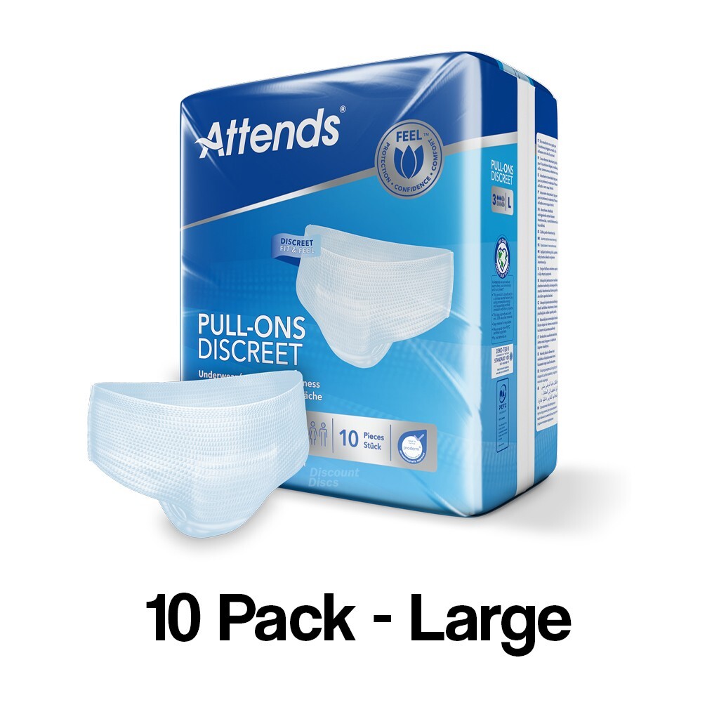 Adult Discreet Nappies Incontinence Pull up Pants ATTENDS 3L LARGE 30 Pack - Image 2