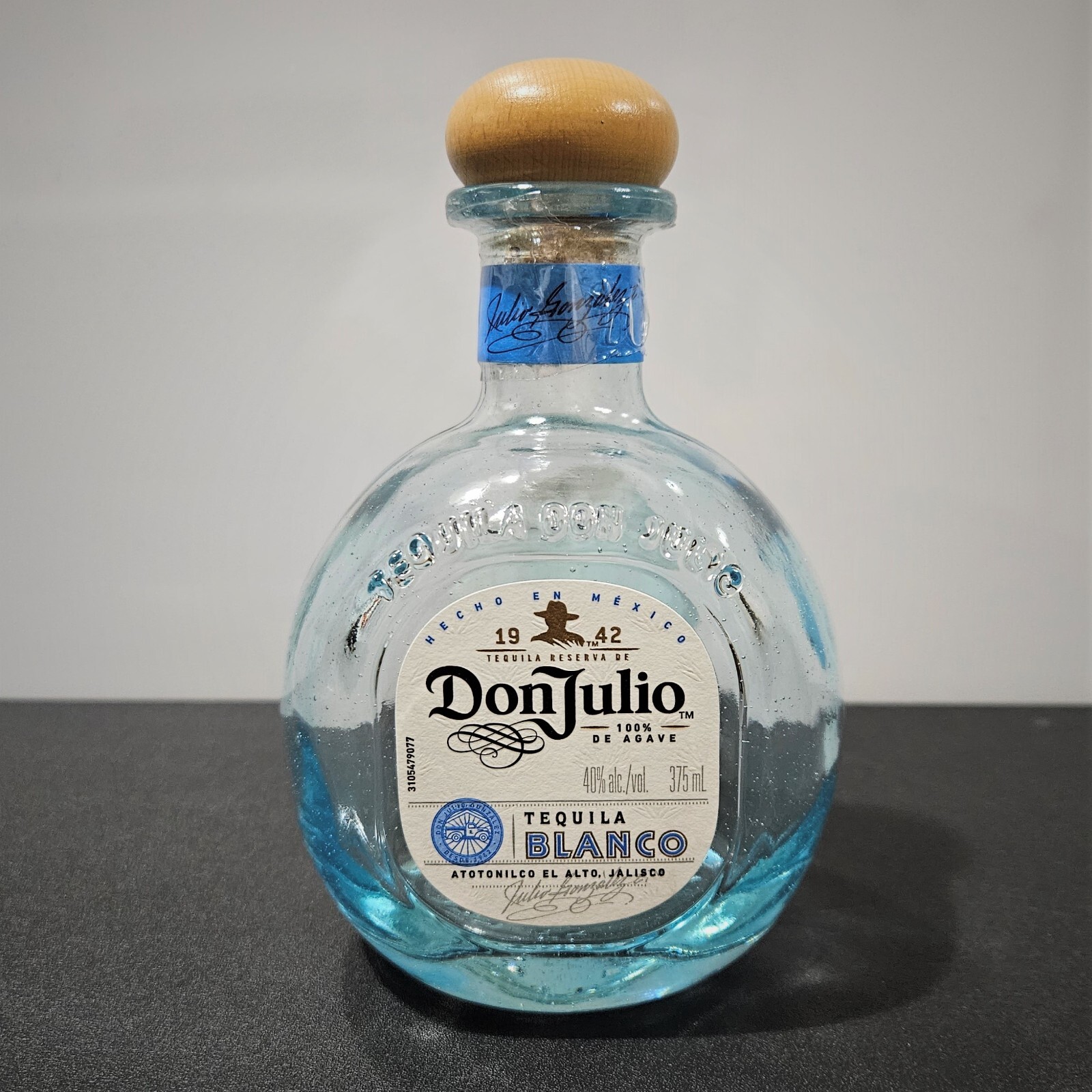 EMPTY Don Julio Tequila Blanco 375 mL Small Embossed Bottle w/ Wood ...