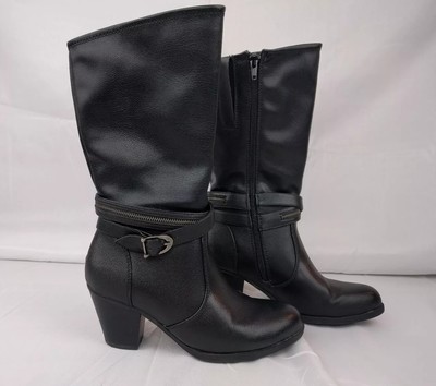 bare traps mid calf boots