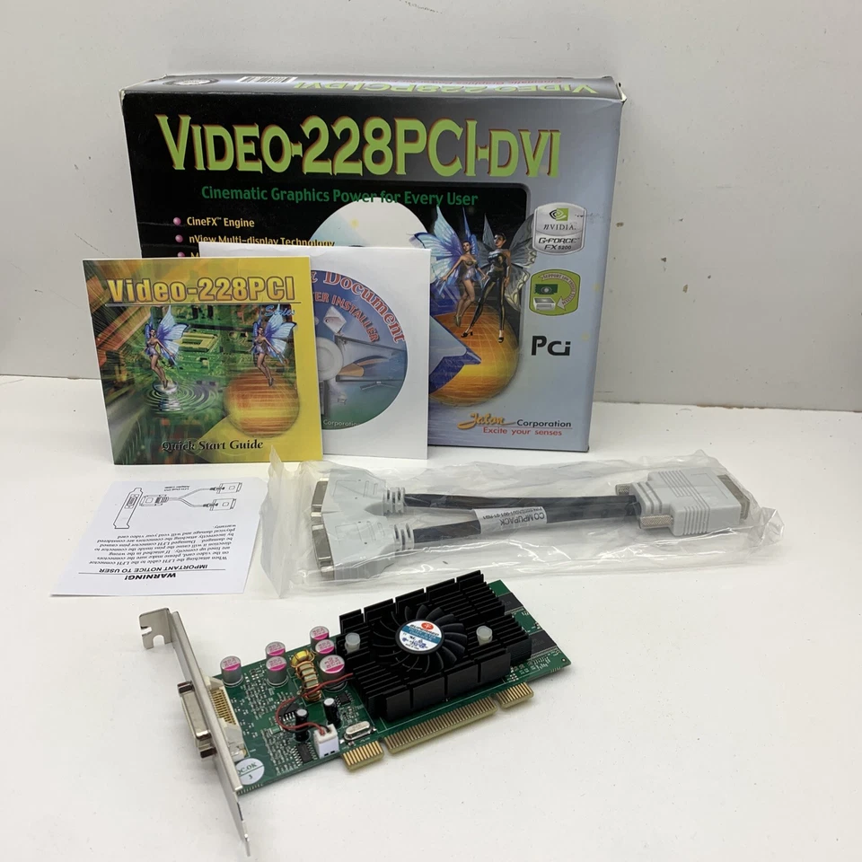 Jaton Video-228PCI-DVI Nvidia G-Force 5200 Graphic Card 128MB DDR SDRAM PCI - Image 2 of 4