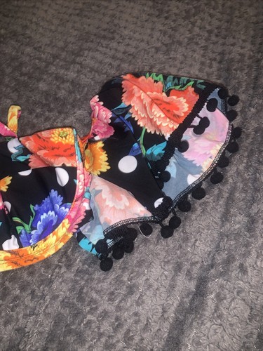 Ladies Asos Bright Floral Cold Shoulder Bikini Top 30 D -good - Picture 3 of 7