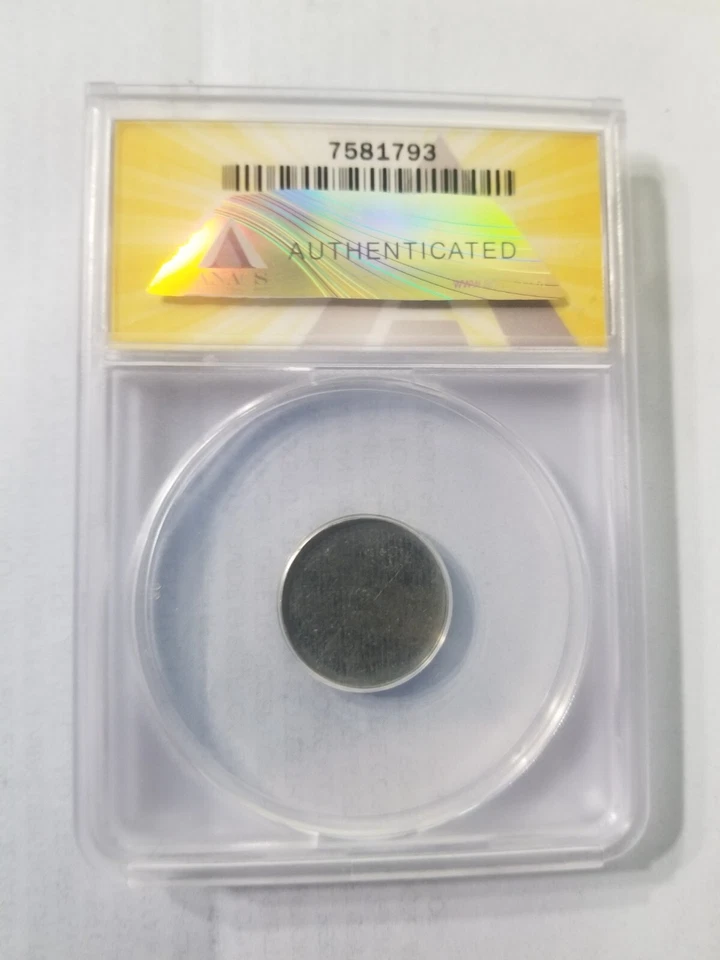 CENT TYPE 2 UNPLATED ZINC ND BLANK Planchet error US Mint ANACS MS60 1C RARE - Image 2 of 2