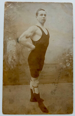 Wrestling Semi-nude Wrestler Antique Photo 1900's | eBay