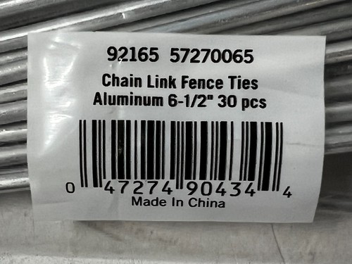 LOT OF 750 Ties - Merchant Metals 6.5" Aluminum Chain Link Fence Ties 92165 - Picture 5 of 7