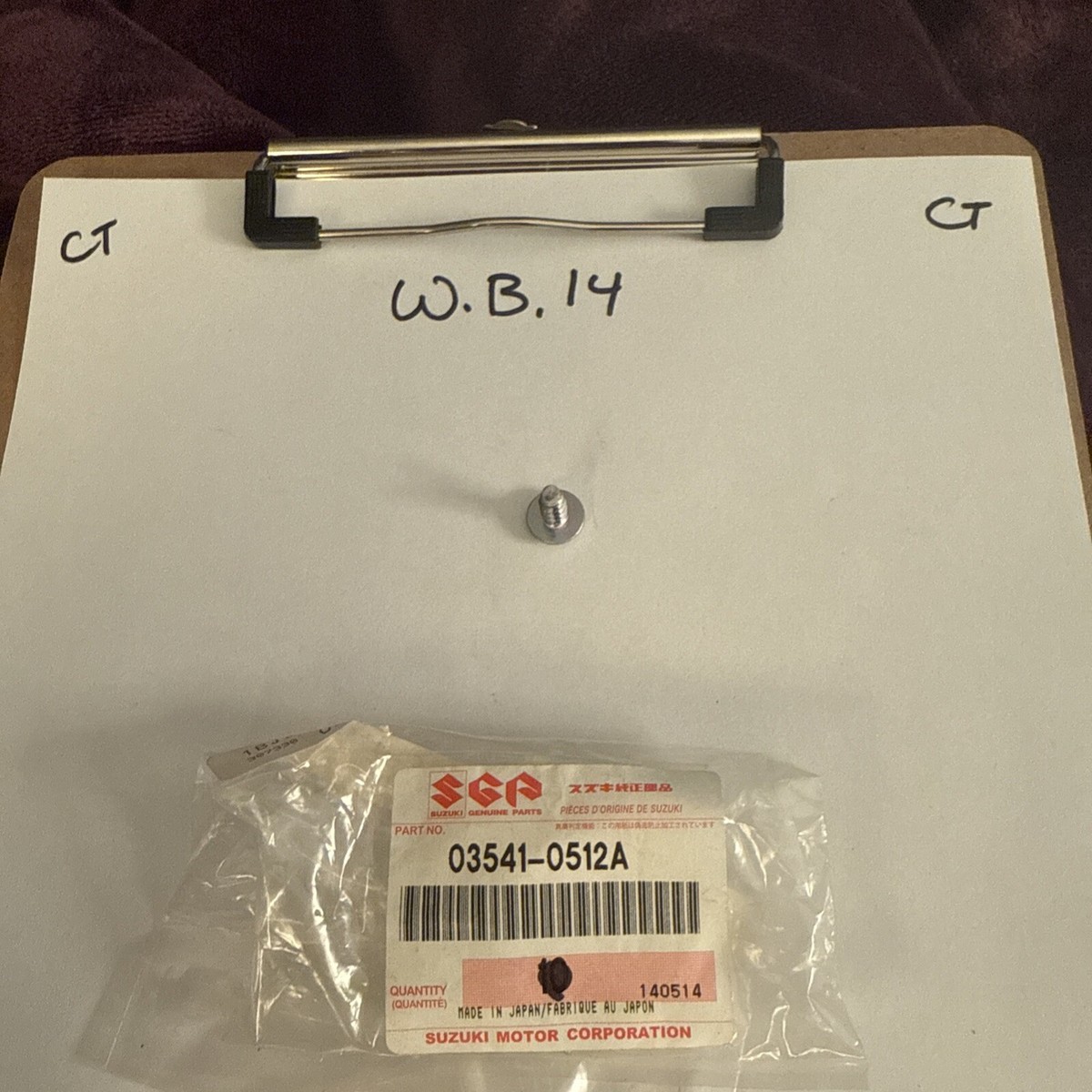 1) Suzuki SCREW 03541-0512A OEM NEW | eBay