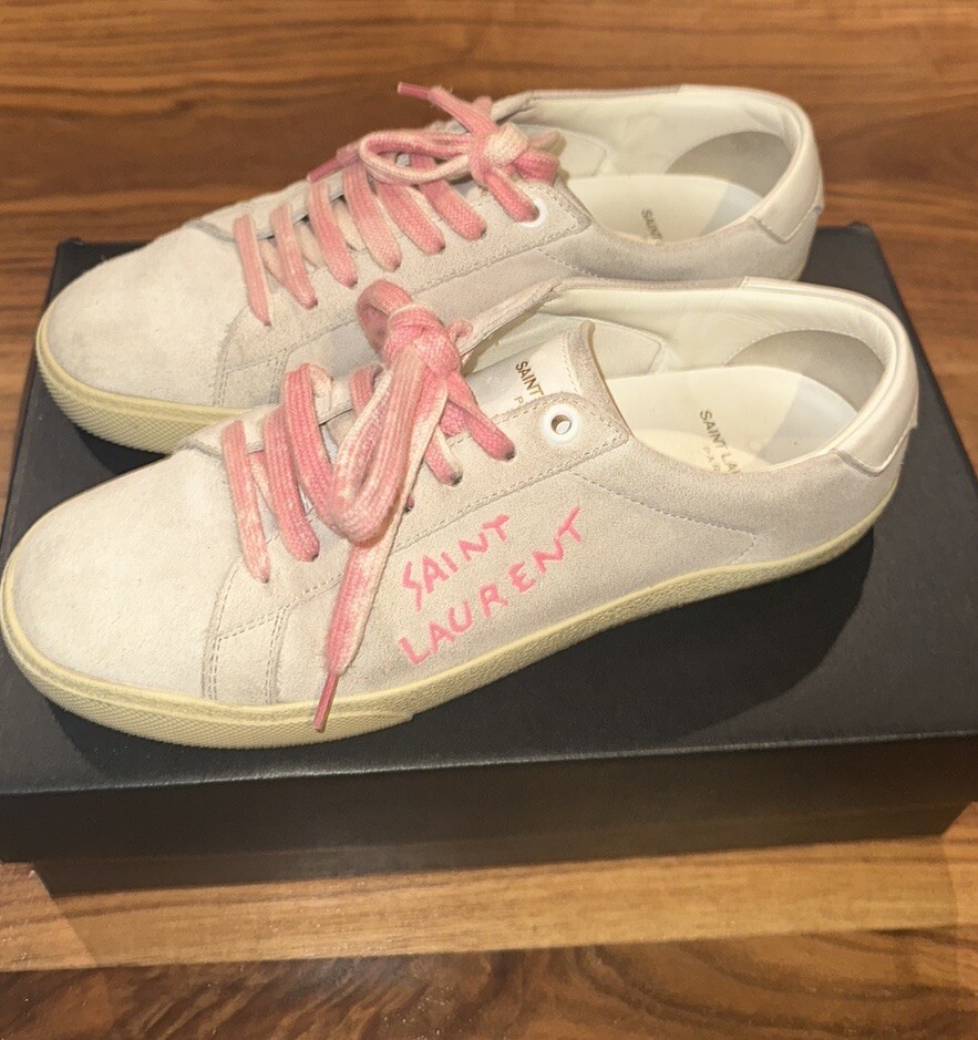 SAINT LAURENT Sneakers classiche corte scamosciate invecchiate 38 $775