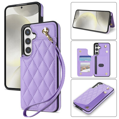 Leather Wallet Flip Case Cover For Samsung Galaxy S25 Ultra/S24 Ultra/S24 FE/S23