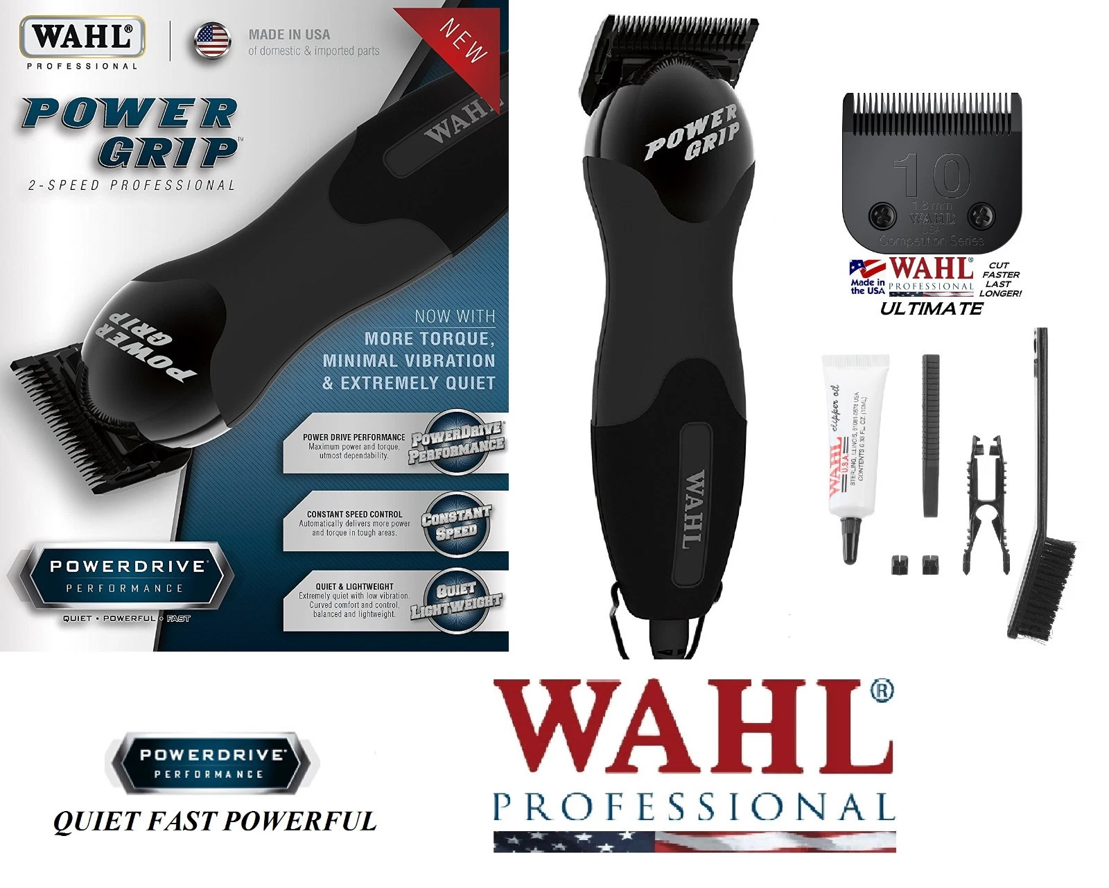 Wahl SUPER DUTY 2-SPEED CLIPPER&ULTIMATE # 10 Blade SET*Pet Dog Horse Grooming