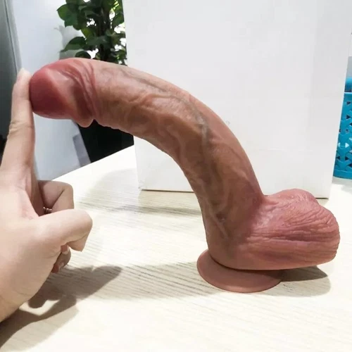 8.6in Realistic Liquid Silicone Huge Dildo Cock Suction Cup Massager For Women