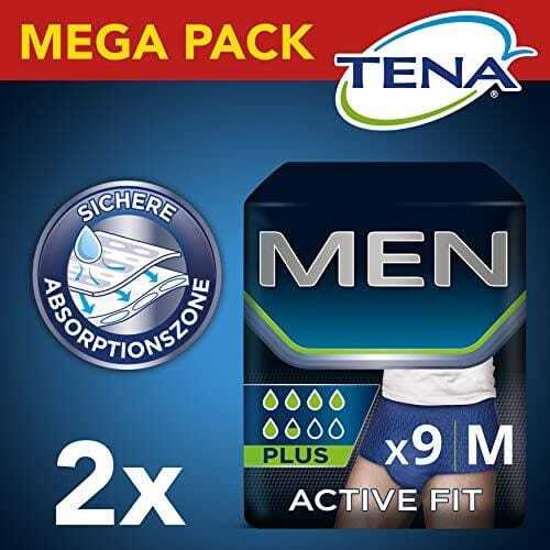 Tena Men Active Fit Pants Plus S/M | Incontinence Underwear 9 Pack - Image 10