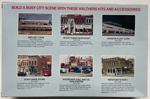 WALTHERS CORNERSTONE HO U/A AMTRAK STATION PLASTIC MODEL KIT #933-3038 Open Box - Picture 2 of 24