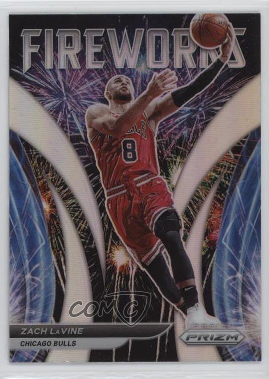 2021-22 Panini Prizm Fireworks Silver Prizm Zach LaVine #20