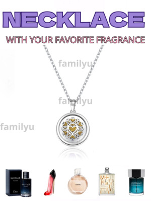Heart Necklace - Aromatherapy Necklace, Perfume Essential Oil Diffuser