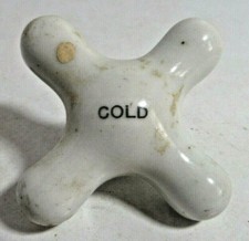 COLD ceramic faucet handle vintage