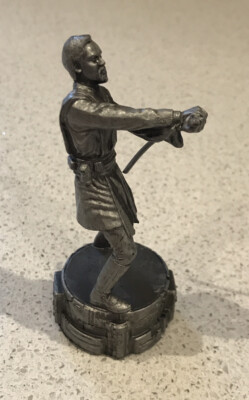 Star Wars 2005 LFL Saga Edition Obi Wan Kenobi Silver Chess Piece Set Figur