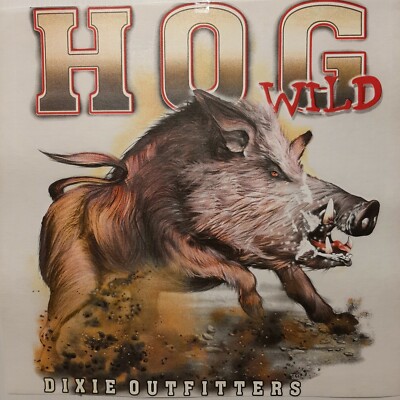 DIXIE OUTFITTERS HOG WILD BOAR HUNTING LONG SLEEVES SHIRT #6416