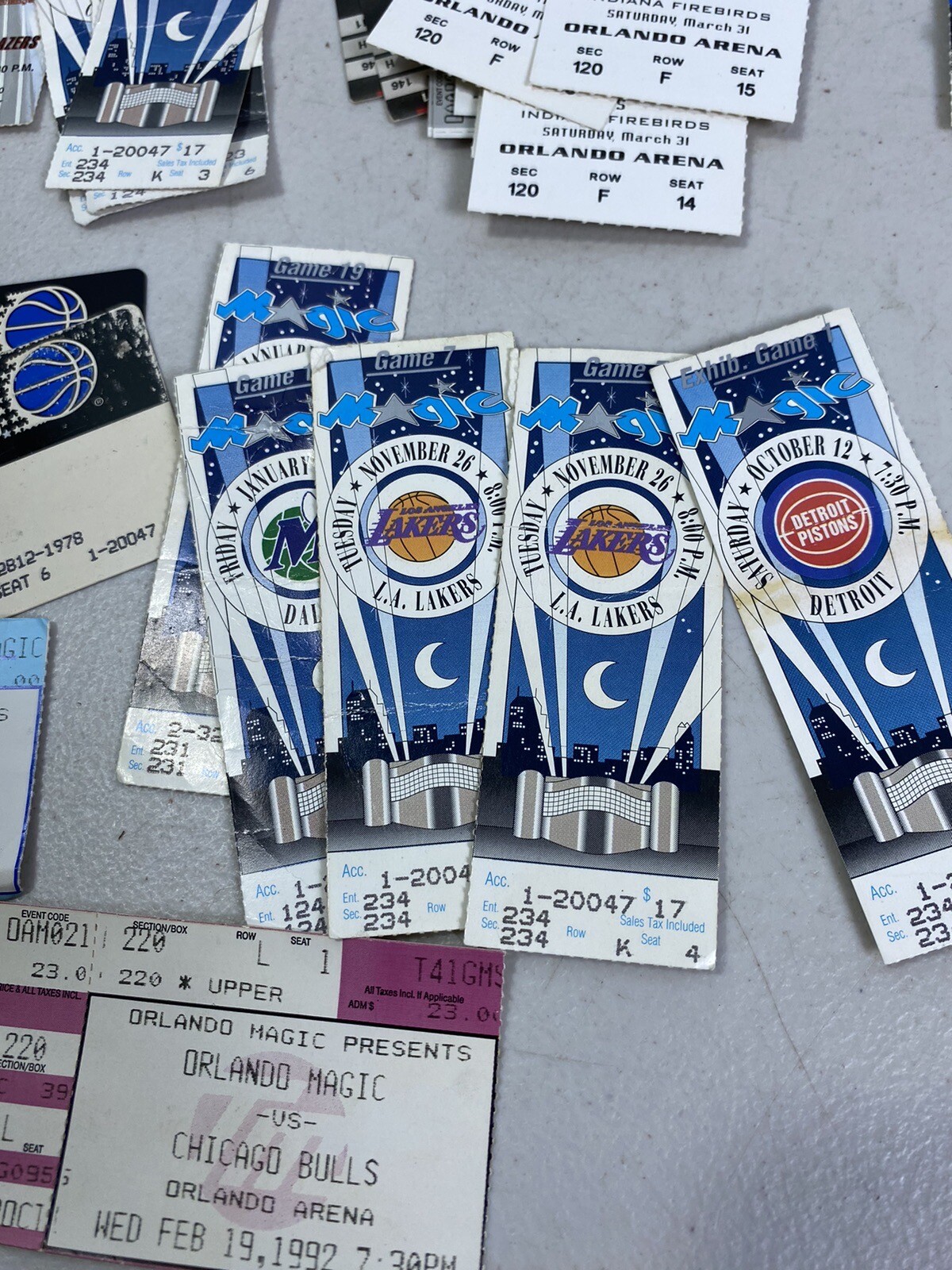 NBA Ticket Stubs MLB NHL Vintage Sports Memorabilia Over 400 Ticket