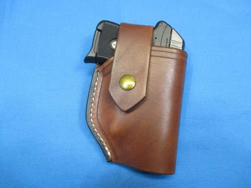 Leather Holster Ruger 380 & 22 LR, LCP & LCP II w or wo Crimson Trace Laserguard - Picture 5 of 12