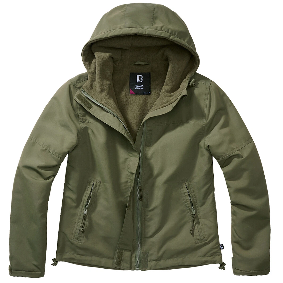 Brandit Ladies Windbreaker Front Zip Hiking Water Repellent Hooded