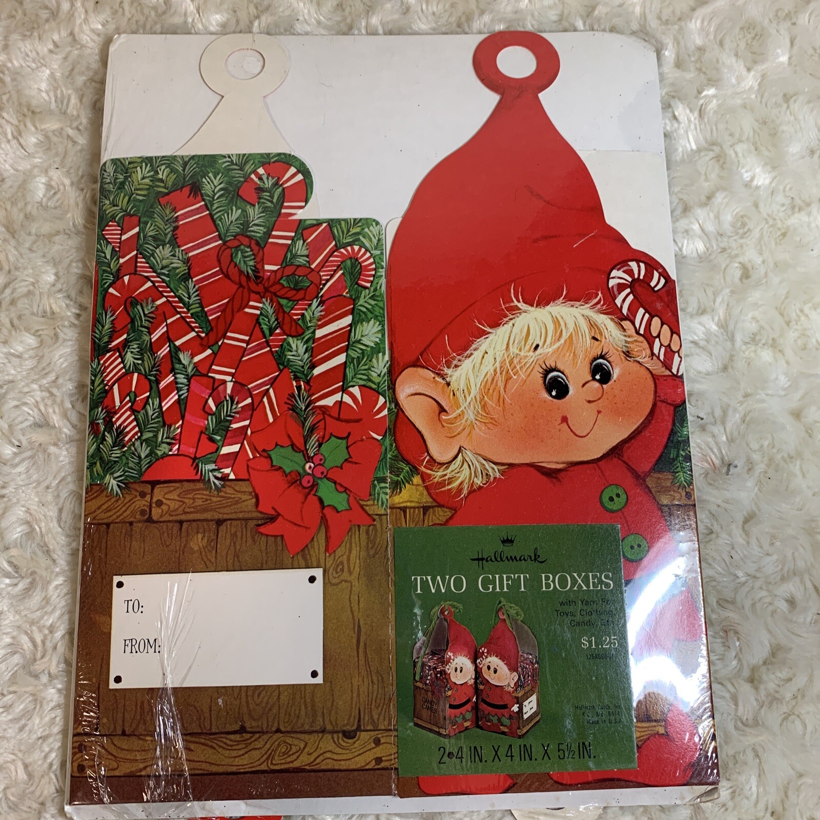 Vintage Christmas Elf Two Gift Boxes Hallmark Co, Inc | Ebay