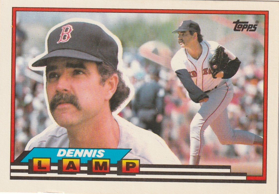 FREE SHIPPING-MINT-1989 Topps Big Dennis Lamp #169 PLUS RED SOX BONUS CARDS