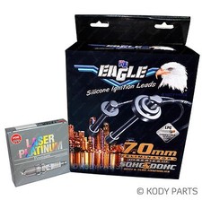 IGNITION LEADS & SPARK PLUGS - Kia Carnival V6 2.5L K5 DOHC 1999-2005 E76626SP