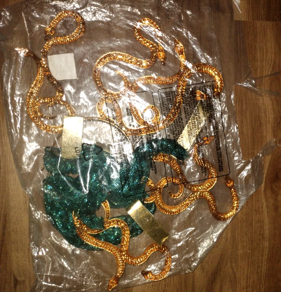 Diadema serpiente Medusa diosa griega tocado cosplay brazaletes disfraz Foto 4 de 4