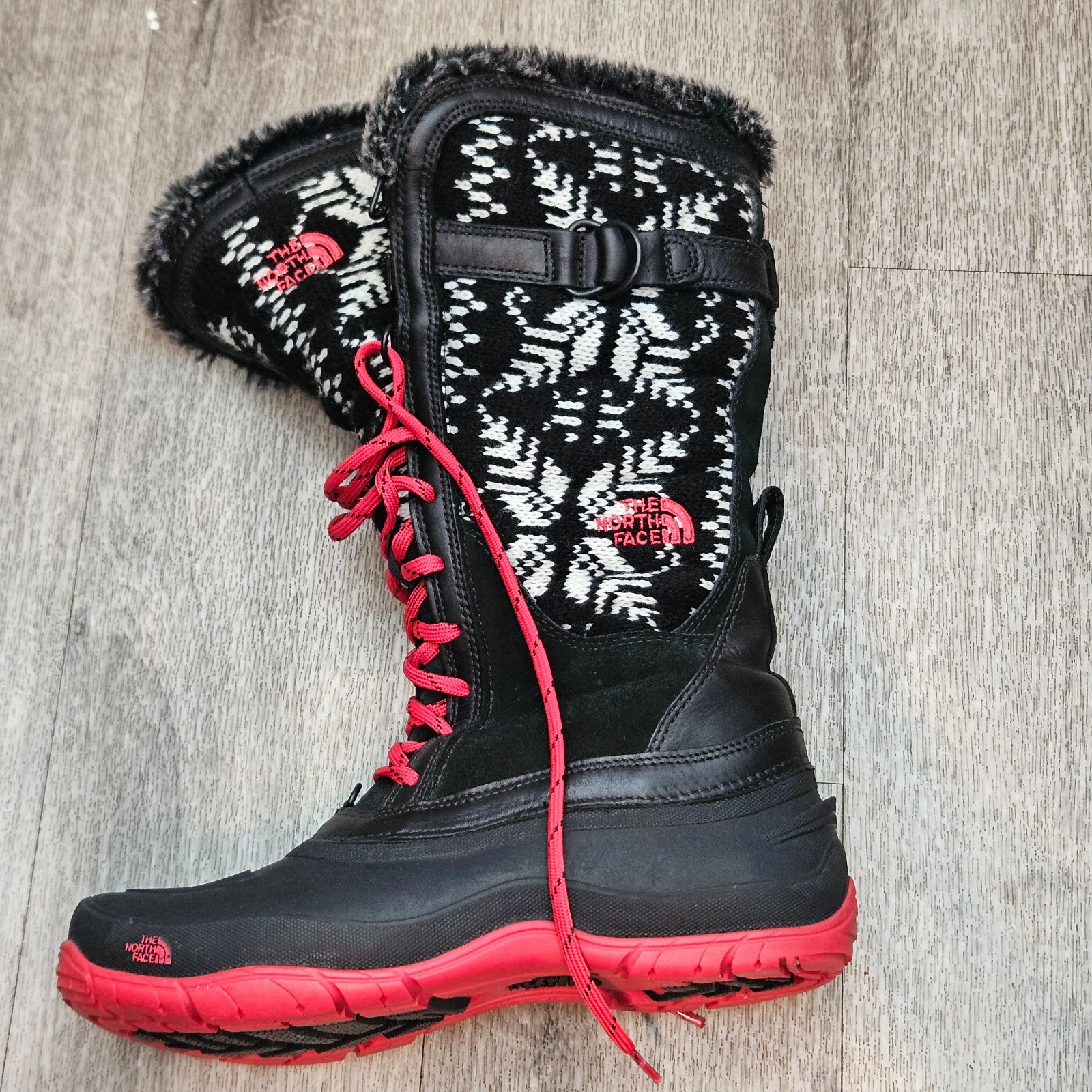 The North Face Shellista Black and Pink Tall Insulated Snow Boots Women’s 8.5US image 8