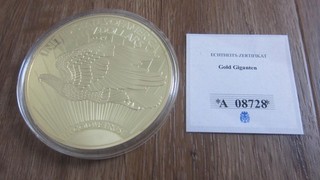 Medaille Gold Giganten Erinnerung an Gold Eagle Liberty