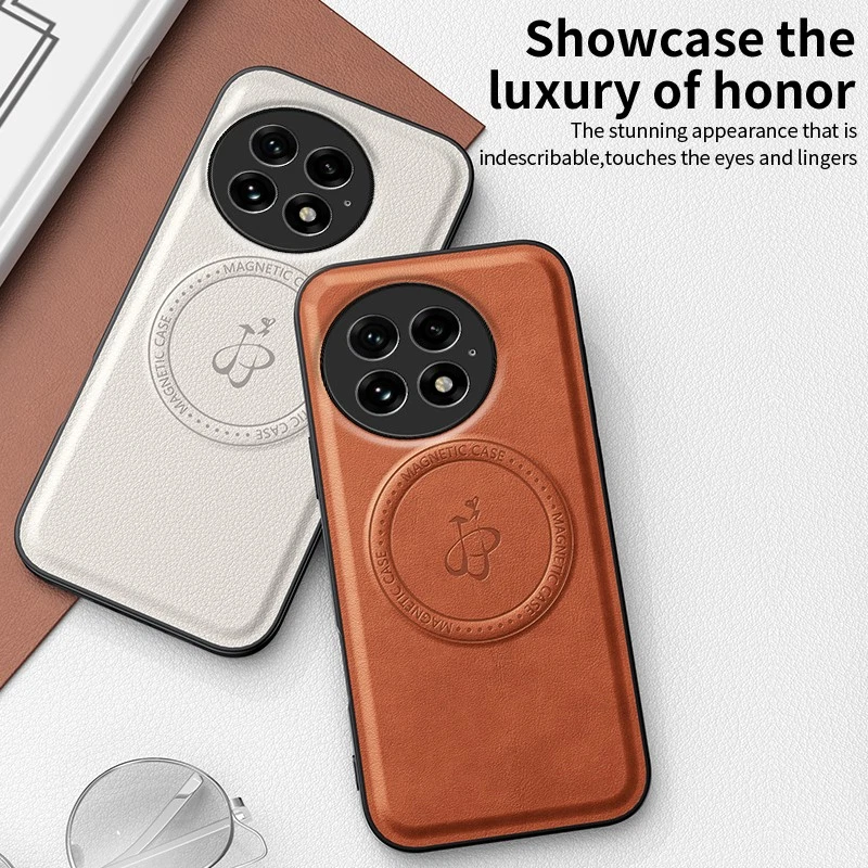 For OnePlus 13, Luxury Shockproof Phone Case Leather Wireless Charge Soft Cover - Image 3 of 4