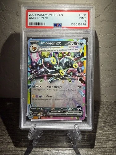 PSA 9 Umbreon Ex #060 2025 Pokemon Pre En Prismatic Evolutions