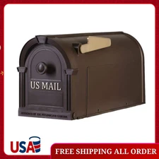 Postal PRO Post Mount Mailbox Bronze Durable Plastic Outgoing Mail Indicator