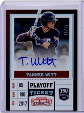 2017 Panini Contenders Tanner Witt #USAT-TW Autograph Playoff Ticket /15 USA