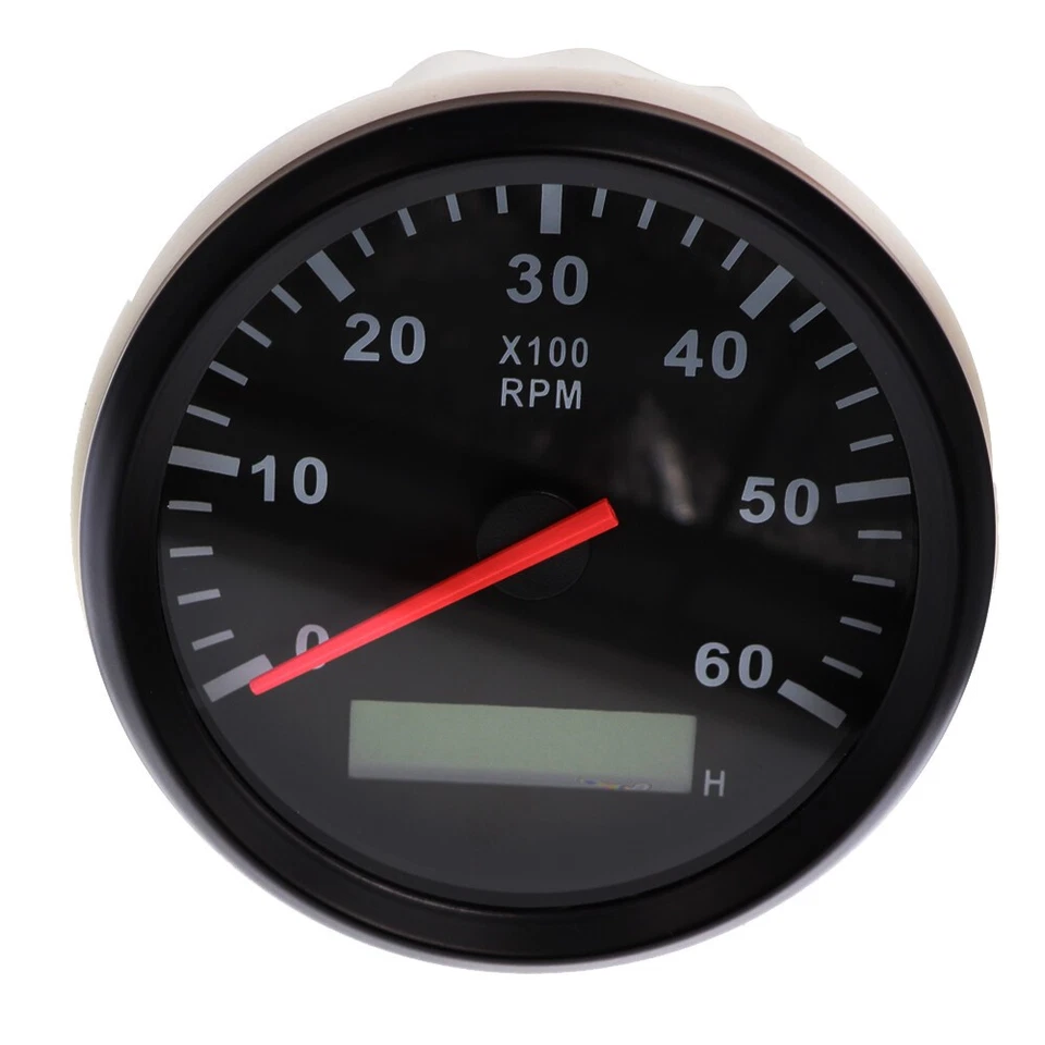 Tacómetro marino para coche 85 mm medidor de barco reloj digital impermeable 6000 RPM 316L Foto 3 de 4