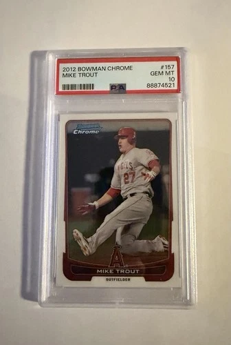 2012 Bowman Chrome Mike Trout PSA 10 Gem Mint #157