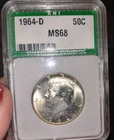 1964-D Kennedy Half Dollar 50C Silver 0.9 ANACS Certified MS68 KM#202