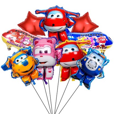 Super Wings Folien Ballon Jet Dizzy JET Super Wings Kinder Geburtstag Party Deko